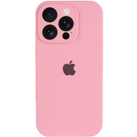 Чохол Silicone Case Full Camera Protective (AA) для Apple iPhone 15 Pro Max (6.7") Рожевий / Light pink