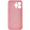 Чехол Silicone Case Full Camera Protective (AA) для Apple iPhone 15 Pro Max (6.7"), Розовый / Light pink