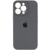 Чехол Silicone Case Full Camera Protective (AA) для Apple iPhone 15 Pro Max (6.7"), Серый / Dark Gray