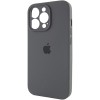 Чехол Silicone Case Full Camera Protective (AA) для Apple iPhone 15 Pro Max (6.7"), Серый / Dark Gray
