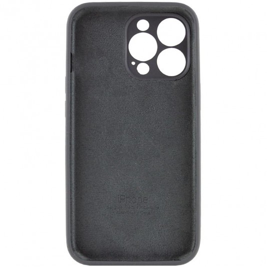 Чехол Silicone Case Full Camera Protective (AA) для Apple iPhone 15 Pro Max (6.7") Серый / Dark Gray - изображение 3