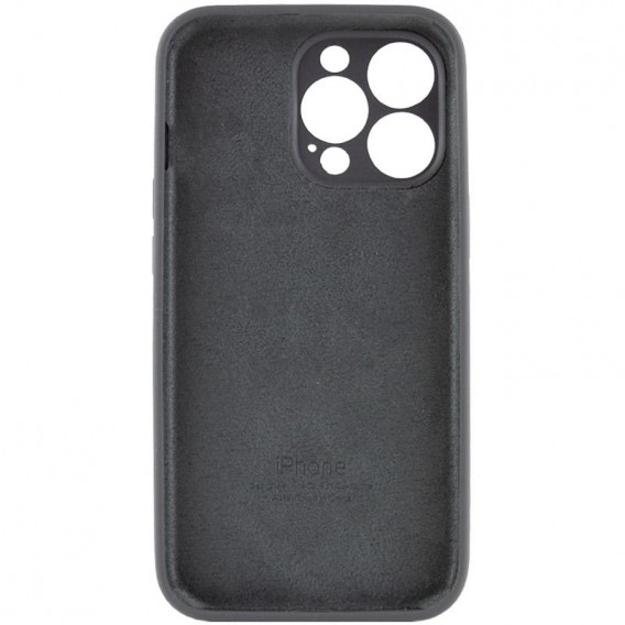 Чехол Silicone Case Full Camera Protective (AA) для Apple iPhone 15 Pro Max (6.7"), Серый / Dark Gray