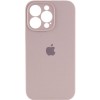 Чехол Silicone Case Full Camera Protective (AA) для Apple iPhone 15 Pro Max (6.7"), Серый / Lavender