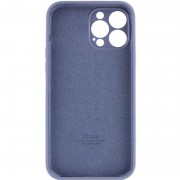 Чехол Silicone Case Full Camera Protective (AA) для Apple iPhone 15 Pro Max (6.7"), Серый / Lavender Gray
