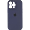 Чехол Silicone Case Full Camera Protective (AA) для Apple iPhone 15 Pro Max (6.7"), Темно-синий / Midnight blue