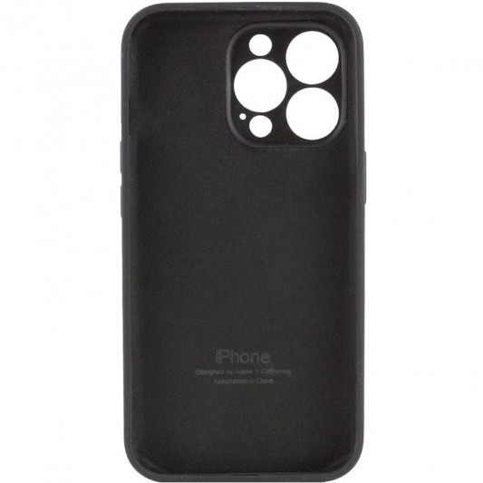 Чохол Silicone Case Full Camera Protective (AA) для Apple iPhone 15 Pro Max (6.7") Чорний / Black - зображення 1 