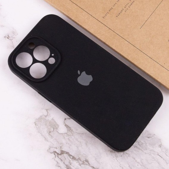 Чехол Silicone Case Full Camera Protective (AA) для Apple iPhone 15 Pro Max (6.7"), Черный / Black