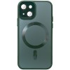 Чохол TPU+Glass Sapphire Midnight with MagSafe для Apple iPhone 15 Plus (6.7"), Зелений / Forest green