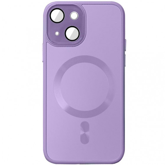 Чехол TPU+Glass Sapphire Midnight with MagSafe для Apple iPhone 15 Plus (6.7") Сиреневый / Lilac