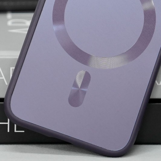 Чохол TPU+Glass Sapphire Midnight with MagSafe для Apple iPhone 15 Plus (6.7") Фіолетовий / Deep Purple - зображення 2 