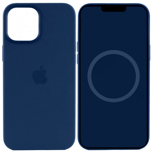 Чехол Silicone case (AAA) with Magsafe and Animation для Apple iPhone 15 Plus (6.7") Синий / Storm Blue