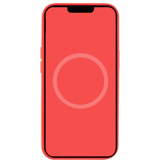 Чехол Silicone case (AAA) with Magsafe and Animation для Apple iPhone 15 Plus (6.7") Красный / Guava - изображение 2
