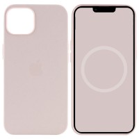 Чехол Silicone case (AAA) with Magsafe and Animation для Apple iPhone 15 Plus (6.7") Розовый / Light pink