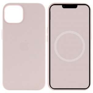 Чохол Silicone case (AAA) with Magsafe and Animation для Apple iPhone 15 Plus (6.7") Рожевий / Light pink