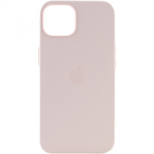 Чехол Silicone case (AAA) with Magsafe and Animation для Apple iPhone 15 Plus (6.7") Розовый / Light pink - изображение 1