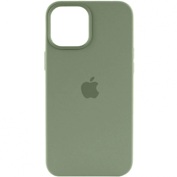 Чехол Silicone case (AAA) full with Magsafe and Animation для Apple iPhone 15 Pro (6.1"), Зеленый / Cypress