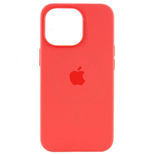 Чехол Silicone case (AAA) with Magsafe and Animation для Apple iPhone 15 Pro (6.1") Красный / Guava - изображение 1