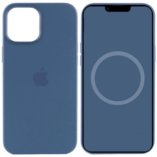 Чехол Silicone case (AAA) with Magsafe and Animation для Apple iPhone 15 Pro (6.1") Синий / Winter blue