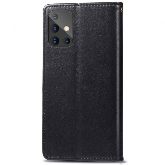 Кожаный чехол-книжка GETMAN Gallant (PU) для Samsung Galaxy A51 Черный - изображение 3