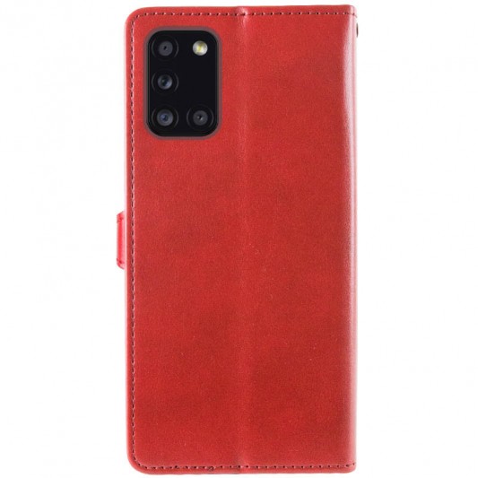 Кожаный чехол книжка GETMAN Gallant (PU) для Samsung Galaxy A31, Красный - изображение 5