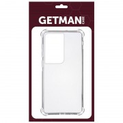 TPU чехол GETMAN Ease logo усиленные углы для Samsung Galaxy S21 Ultra, Бесцветный (прозрачный)