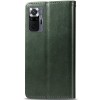 Кожаный чехол книжка GETMAN Gallant (PU) для Xiaomi Redmi Note 10 Pro / 10 Pro Max, Зеленый