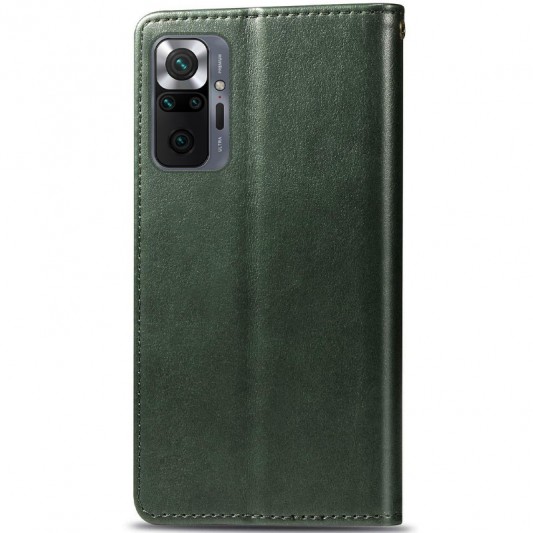 Кожаный чехол-книжка GETMAN Gallant (PU) для Xiaomi Redmi Note 10 Pro / 10 Pro Max Зеленый - изображение 3