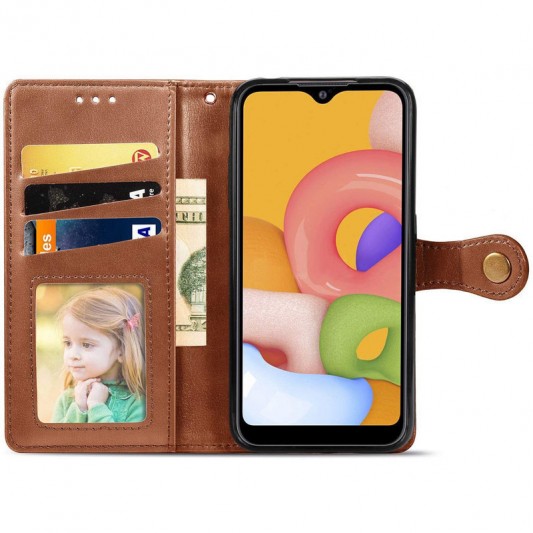 Кожаный чехол-книжка GETMAN Gallant (PU) для Xiaomi Redmi Note 10 Pro / 10 Pro Max Коричневый - изображение 1