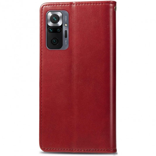 Шкіряний чохол-книжка GETMAN Gallant (PU) для Xiaomi Redmi Note 10 Pro / 10 Pro Max Червоний - зображення 3 
