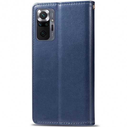 Кожаный чехол-книжка GETMAN Gallant (PU) для Xiaomi Redmi Note 10 Pro / 10 Pro Max Синий - изображение 3