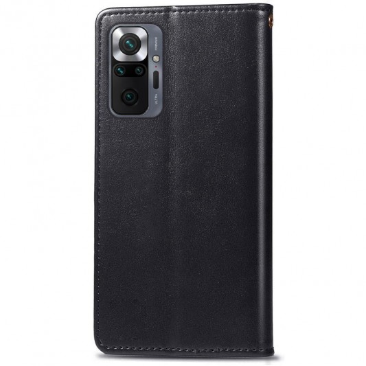 Шкіряний чохол-книжка GETMAN Gallant (PU) для Xiaomi Redmi Note 10 Pro / 10 Pro Max Чорний - зображення 3 