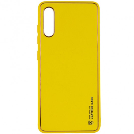 Кожаный чехол Xshield для Samsung Galaxy A50 (A505F) / A50s / A30s Желтый / Yellow