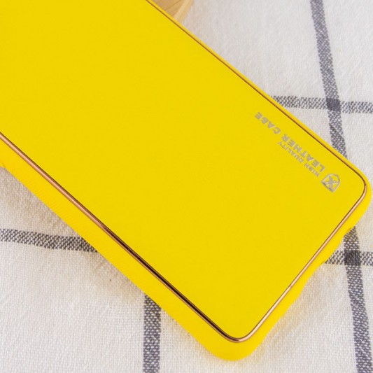 Кожаный чехол Xshield для Samsung Galaxy A50 (A505F) / A50s / A30s Желтый / Yellow - изображение 1
