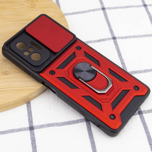 Ударостійкий чохол Camshield Serge Ring для Xiaomi Redmi Note 10 Pro / 10 Pro Max Червоний - зображення 3 