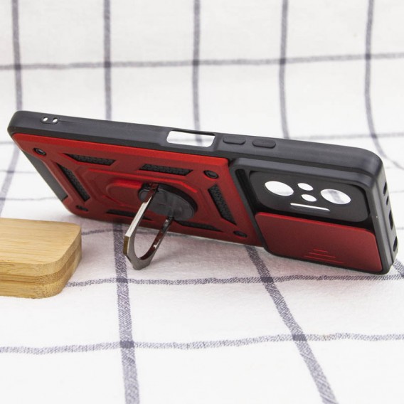 Протиударний чохол для Xiaomi Redmi Note 10 Pro / 10 Pro Max - Camshield Serge Ring, Червоний