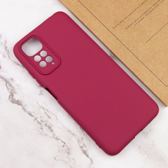 Чехол Silicone Cover Lakshmi Full Camera (A) для Xiaomi Redmi Note 11 Pro 4G/5G / 12 Pro 4G, Бордовый / Marsala