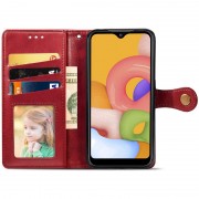 Кожаный чехол книжка GETMAN Gallant (PU) для Samsung Galaxy A04, Красный