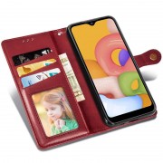 Кожаный чехол книжка GETMAN Gallant (PU) для Samsung Galaxy A04, Красный