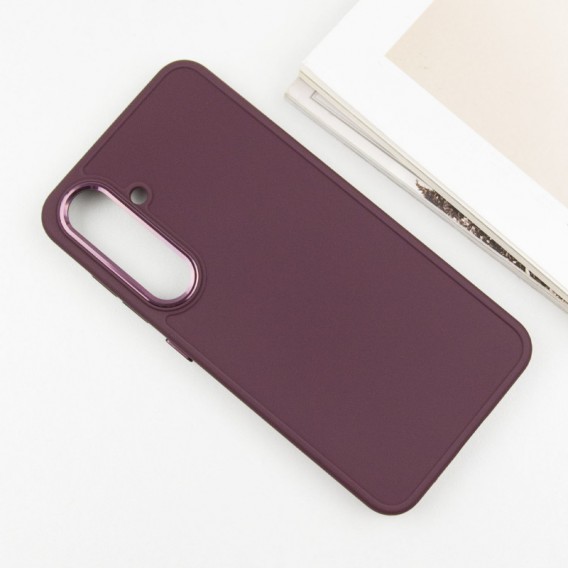 TPU чохол Bonbon Metal Style для Samsung Galaxy S23, Бордовий / Plum
