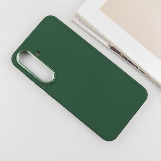 TPU чехол Bonbon Metal Style для Samsung Galaxy S23 Зеленый / Army green - изображение 2