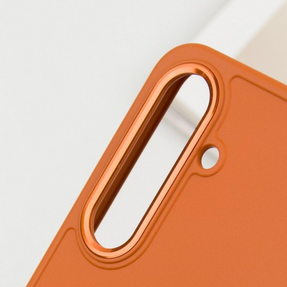 TPU чохол Bonbon Metal Style для Samsung Galaxy S23, Помаранчевий / Papaya