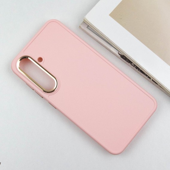 TPU чохол Bonbon Metal Style для Samsung Galaxy S23, Рожевий / Light pink