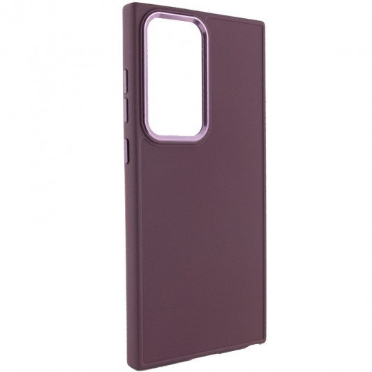 TPU чехол Bonbon Metal Style для Samsung Galaxy S23 Ultra Бордовый / Plum