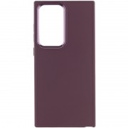 TPU чехол Bonbon Metal Style для Samsung Galaxy S23 Ultra, Бордовый / Plum