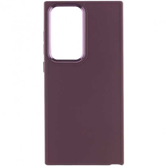 TPU чехол Bonbon Metal Style для Samsung Galaxy S23 Ultra Бордовый / Plum - изображение 1