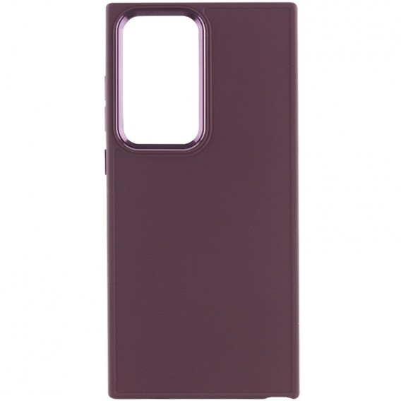 TPU чохол Bonbon Metal Style для Samsung Galaxy S23 Ultra, Бордовий / Plum