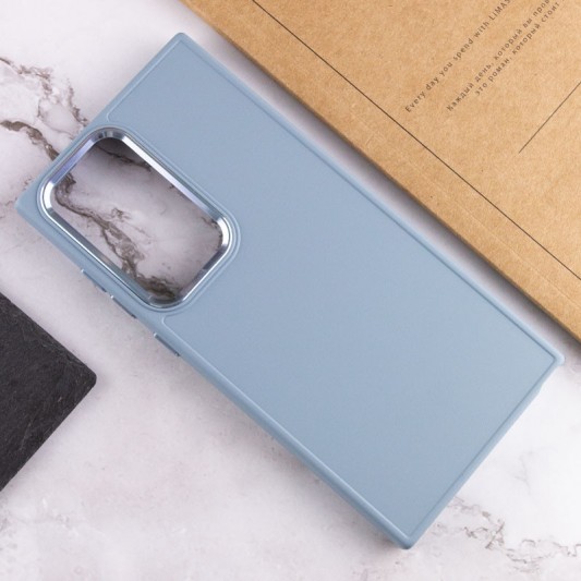TPU чехол Bonbon Metal Style для Samsung Galaxy S23 Ultra Голубой / Mist blue - изображение 3