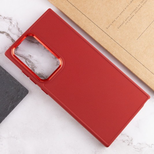 TPU чехол Bonbon Metal Style для Samsung Galaxy S23 Ultra Красный / Red - изображение 3