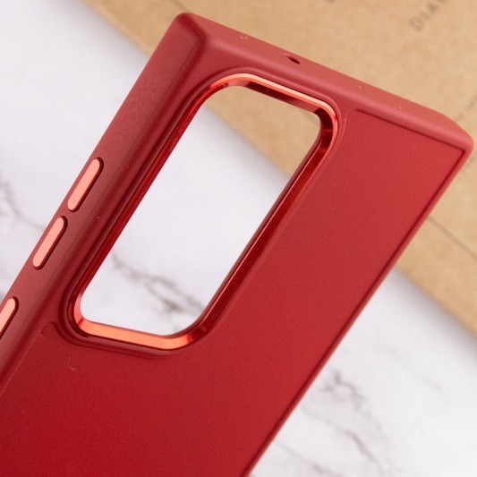 TPU чехол Bonbon Metal Style для Samsung Galaxy S23 Ultra Красный / Red - изображение 4