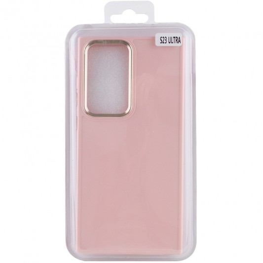 TPU чехол Bonbon Metal Style для Samsung Galaxy S23 Ultra Розовый / Light pink - изображение 3